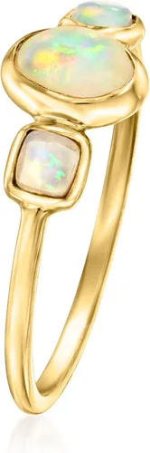 Vista 3 de Ross-Simons Opal 3-Stone Ring in 14kt Yellow Gold