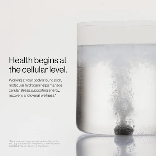 Vista 2 de H2Tab Tabletas para beber agua de hidrógeno molecular, 12 PPM Apoya la recuperación muscular, el metabolismo, la salud celular, cerebral