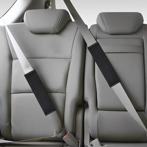 Vista 6 de AUCELI 2 fundas para cinturón de seguridad para automóvil, transpirables, correas de arnés de hombro que ayudan a proteger tu cuello, para una