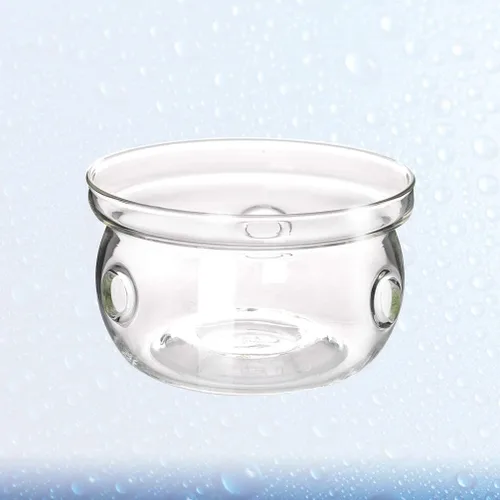 Vista 7 de Base de cristal elegante para tetera de cristal, base térmica aislada creativa para teteras para uso en la oficina en casa y material multifuncional