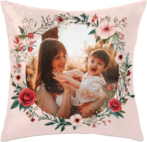 Vista 16 de Funda de almohada personalizada para mamá, funda de almohada cuadrada para el día de la madre, decoración de 16 pulgadas, vegetación