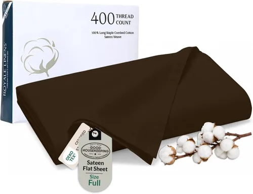 Vista 19 de Royale Linens Sábana encimera de 300 hilos de 100 % algodón peinado de fibras largas, súper suave, sábana encimera de tamaño individual se vende por