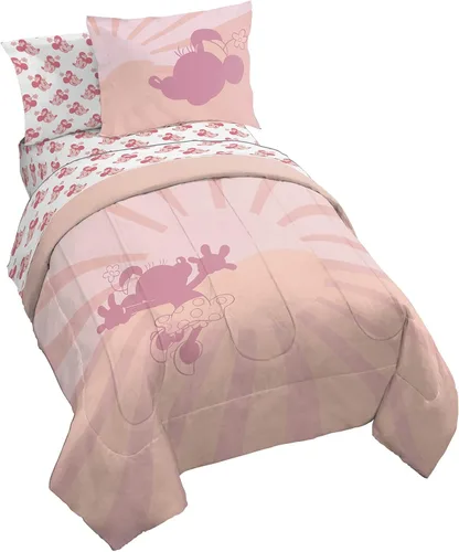 Vista 31 de Jay Franco Disney Lilo and Stitch - Juego de edredón tamaño Twin, ropa de cama de 5 piezas, incluye juego de sábanas y fundas de almohada, ropa