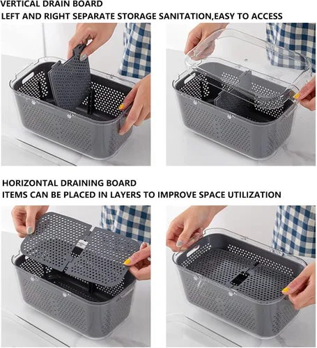 Vista 8 de Picador de verduras - Picador de cebolla profesional 22 en 1 - Picador multifuncional de alimentos con separador de huevos - Cortador de verduras