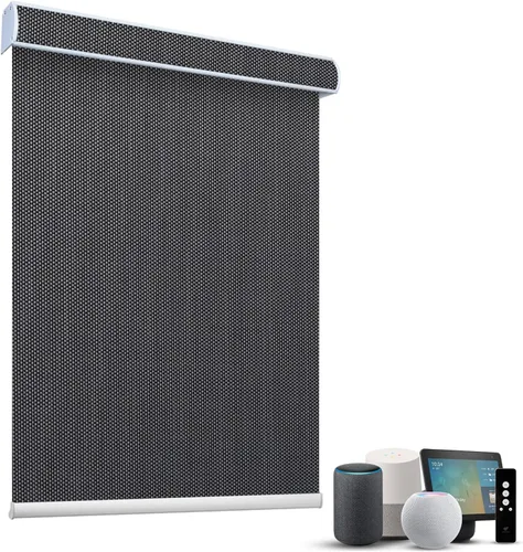 Vista 17 de SmartWings Persianas Motorizadas con Sombras para Ventana Control Remoto Funciona con Thread Apple Homekit Z-Wave Alexa 100% Blackout de Doble Cara