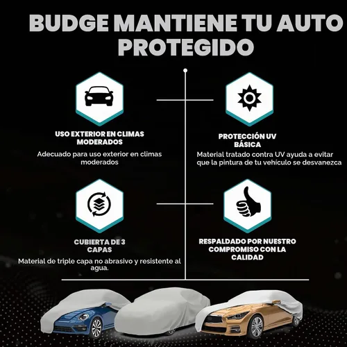 Vista 6 de Budge Duro - Funda para automóvil, resistente a los rayos UV y al agua, se