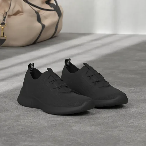 Vista 3 de TIOSEBON - Zapatos de caminar sin cordones para mujer, ligeros, casuales, para correr a/all black