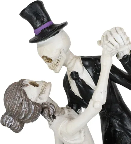 Vista 7 de Ebros Gift Día de los Muertos Voxtrot Esqueletos de baile de boda Novia y novio Pareja Figurilla gótica Macabra Fantasía Halloween Love Never Dies