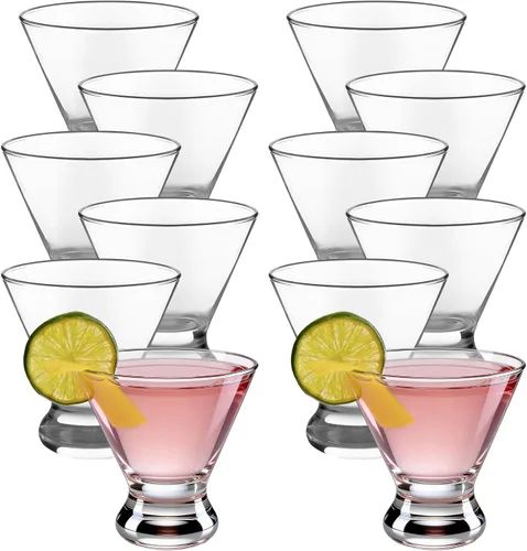 Vista 10 de Libbey Entertaining Essentials - Juego de 6 vasos de Martini altos, delgados, con forma triangular, vasos de cóctel clásicos para vinos, cócteles