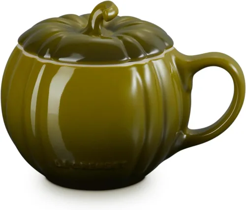 Vista 10 de Le Creuset - Taza de cerámica de calabaza con tapa, 14 onzas, caqui Naranja (Persimmon)
