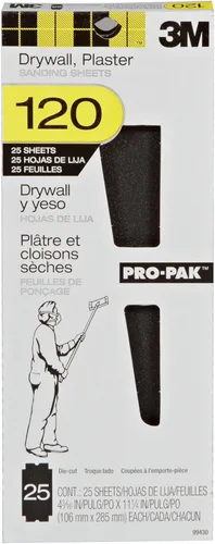Vista 10 de 3M Pantallas de Lijado para Paneles de Yeso, 4 3/16 in x 11 1/4 in, 150 grano, 10 hojas