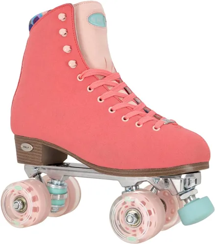 Vista 6 de VNLA Parfait - Patines de ruedas para mujer De moda, cómodos y perfectos para pies anchos Patines de cuatro ruedas de caña alta High-Top Quad