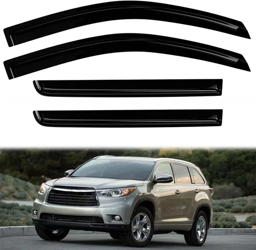 Vista 34 de 4 protectores de lluvia para Chevy Equinox 2010-2017, viseras de ventana, deflectores, parasoles, cinta de ventilación en canal hacia fuera