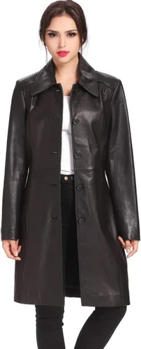 Vista 3 de BGSD Abrigo para caminar de piel de cordero ámbar para mujer (regular, talla grande y pequeña), Ambar