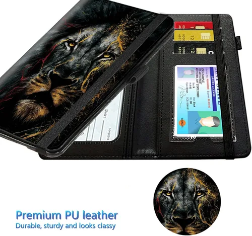 Vista 95 de Funda para chequera para hombres y mujeres, cartera de cuero RFID con ranuras para tarjetas de crédito, soporte de cheques duplicados personales