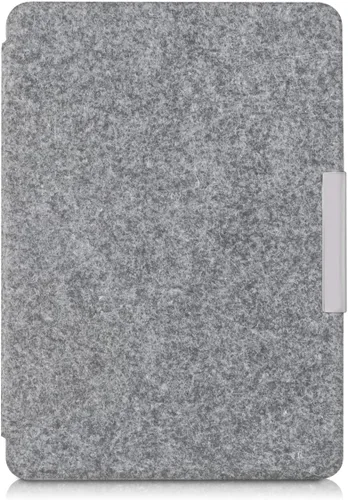 Vista 2 de kwmobile Funda compatible con Amazon Kindle Paperwhite - Funda protectora de tela de fieltro estilo libro para lector electrónico