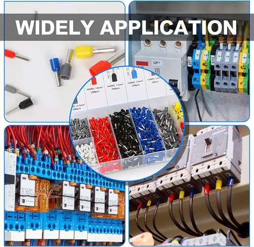 Vista 7 de CNAODUN - Kit de herramientas de prensado de virola para AWG 23-7 con 1900 terminales de virola de alambre de trinquete autoajustable