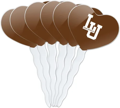 Vista 10 de Illinois State - Juego de 6 piezas para decoración de cupcakes con logotipo primario de corazón Universidad de St. Johns