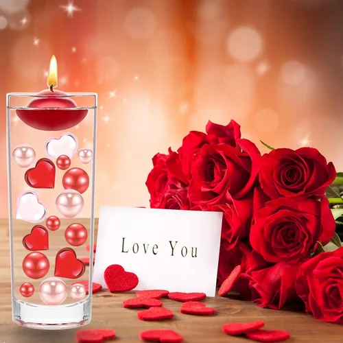 Vista 7 de 116 cuentas de San Valentín para decoración de bodas, bodas, mesas dispersas