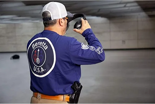 Vista 3 de Beretta Men's USA Trident Logo Vintage Long Sleeve Cotton T-Shirt