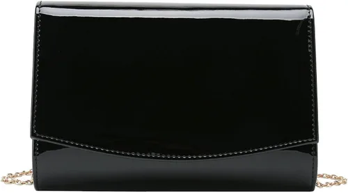 Vista 2 de CHARMING TAILOR Bolso de mano con solapa de charol clásico elegante y elegante bolso de noche
