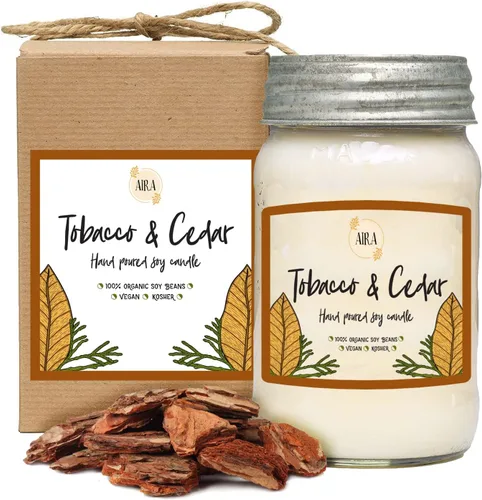 Vista 19 de Aira Velas de Soja - Orgánicas, Kosher, Veganas, en Frasco Mason con Mezclas de Aceites Esenciales de Grado Terapéutico - Cera de Vela de Soja 100%