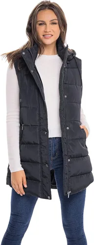 Vista 4 de S.E.B. por Sebby - Chaqueta acolchada larga con capucha para mujer, relleno de plumón sintético con capucha para otoño e invierno