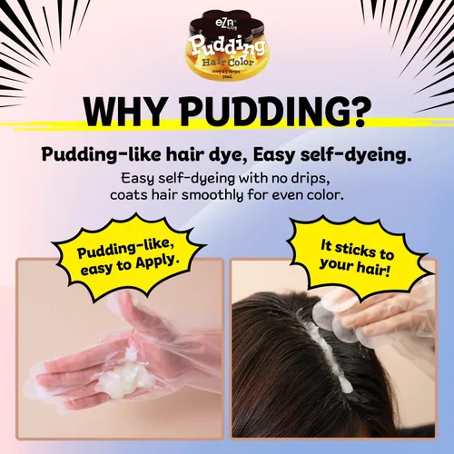Vista 2 de eZn Tinte para el cabello con pudín (beige ceniza) - Tinte coreano