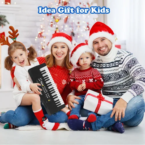 Vista 7 de Teclado de piano de juguete para niños, pianos eléctricos mejorados, juguetes para niños de 3, 4, 5, 6, 7, 8 años, teclados para principiantes