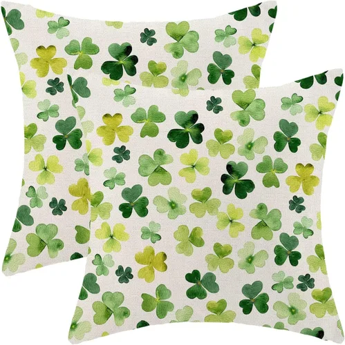 Vista 17 de AEIOAE Juego de 2 fundas de almohada de San Valentín de 16 x 16 pulgadas, almohadas de corazón rojo de amor de algodón para decoración del día