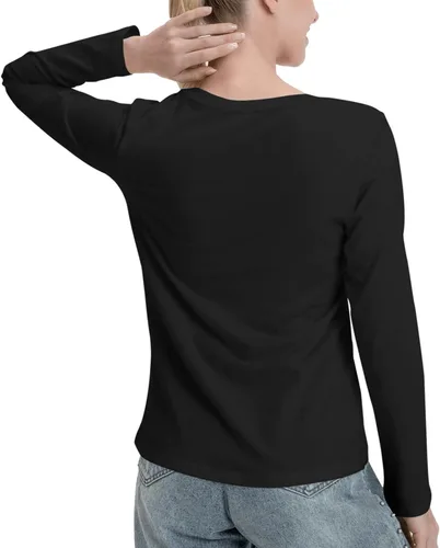 Vista 4 de Women's Fall Long Sleeve T-Shirt Womens Fashion Shirts Top Crewneck T-Shirts Outfit
