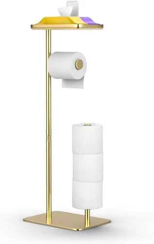Vista 16 de Day Moon™ Soporte de papel higiénico de níquel cepillado - Soporte de rollo moderno para montaje en pared para baño
