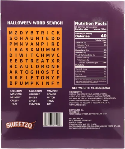 Vista 3 de Calendario de Adviento de dulces de Halloween, cuenta regresiva de 30 días
