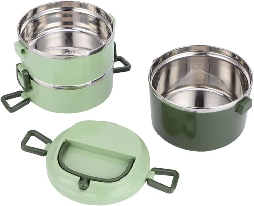 Vista 3 de Caja de aislamiento portátil Fiambrera aislada Fiambrera de acero inoxidable Bento Box Contenedor de alimentos portátil Utensilios de cocina