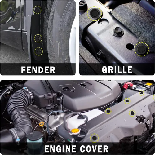 Vista 9 de 20 piezas de clip de retención tipo de empuje para defensa, motor, forro de guardabarros, compatible con Mazda B45A-56-146A 90118-WB048