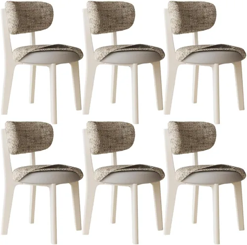Vista 55 de YVYKFZD Solid Wood Dining Chairs, Armless Dining Room Chair Set, Upholstered Kitchen Chairs, Living Room Chair with Removable Fabric Seat Cushion