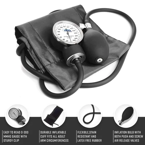 Vista 2 de ASA TECHMED Nurse Essentials - Kit profesional con estuche de viaje de mano Kit de 3 piezas incluye monitor de presión arterial para adultos
