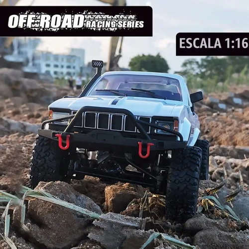 Vista 6 de Mostop RC Crawler 1/16 Escala 4WD Offroad Rock Crawler Vehículo de Escalada RC Camión Juguetes, C24-1 Control de Acelerador y Dirección Camión