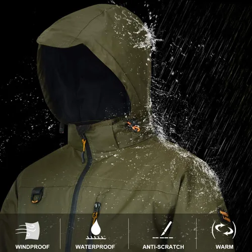 Vista 3 de Men's Ski Jacket Down Insulated Waterproof Winter Jacket Windproof Snowboard Snow Coat