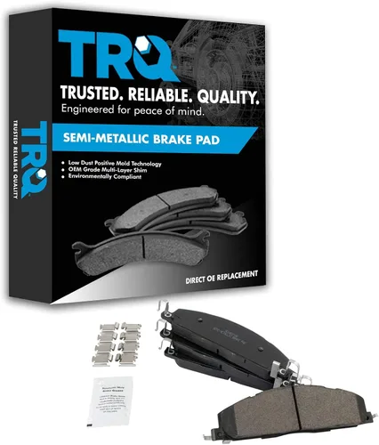 Vista 99 de TRQ Pastillas de freno delanteras semi metálicas compatibles con Ford Expedition 2018-2021 F-150 2018-2020 Lincoln Navigator 2018-2022