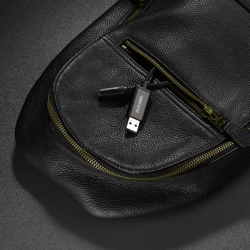 Vista 7 de DUKABEL Adaptador de audio USB, adaptador USB a 3.5mm Aux para auriculares, TRRS para micrófonos, convertidor de tarjeta de sonido externa USB