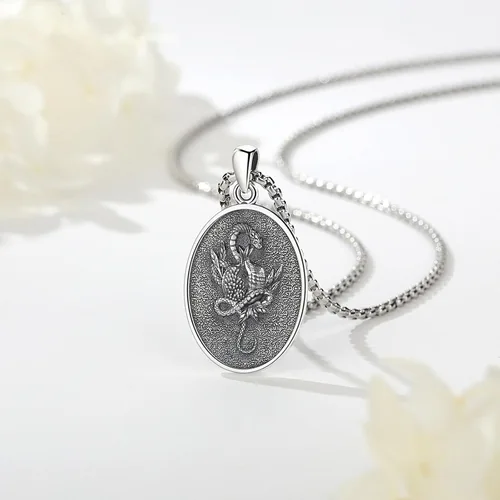 Vista 172 de EUDORA Collar de plata de ley 925 con moneda Hécate, Athena, Perséfono, Nyx, diosa de la luna triple, diosa celta, rueda de Hécate, llave, regalo