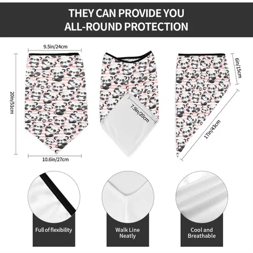 Vista 4 de Polaina para el cuello, bandanas para hombres y mujeres, cubierta de bufanda para la cara con rayos UV, con agujero para las orejas, máscara facial