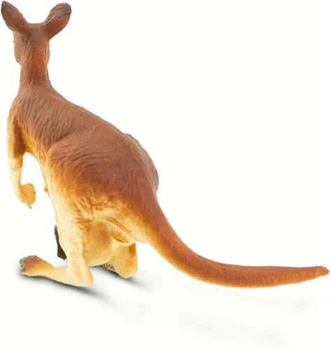 Vista 3 de Safari Ltd. Figura de canguro con bebé, juguete realista pintado a mano de 4 pulgadas, compañero educativo para niños, niñas y niños a partir de 3