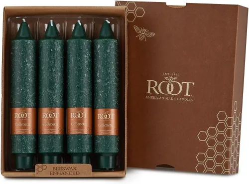 Vista 22 de Root Candles 59572 Timberline Collenette - Velas de cena sin perfume de 5 pulgadas, 8 unidades, oliva oscuro