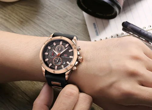 Vista 5 de Reloj cronógrafo para hombre Mini Focus Fashion Impermeable Silicona Militar Reloj Analógico Fecha Cuarzo Reloj Deportivo para Hombre