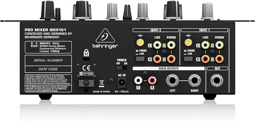 Vista 5 de BEHRINGER PRO MIXER NOX101 MEZCLADOR