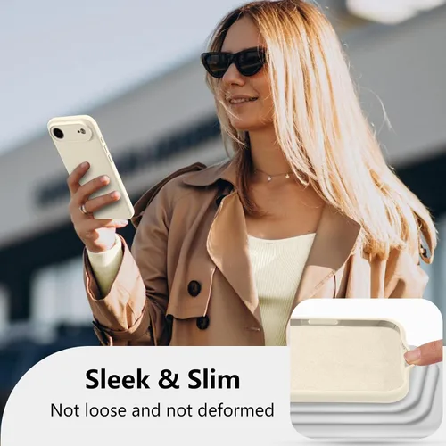 Vista 6 de Funda de silicona para iPhone Air, con [protección completa de la cámara] [forro de microfibra suave antiarañazos], funda de silicona líquida ultra