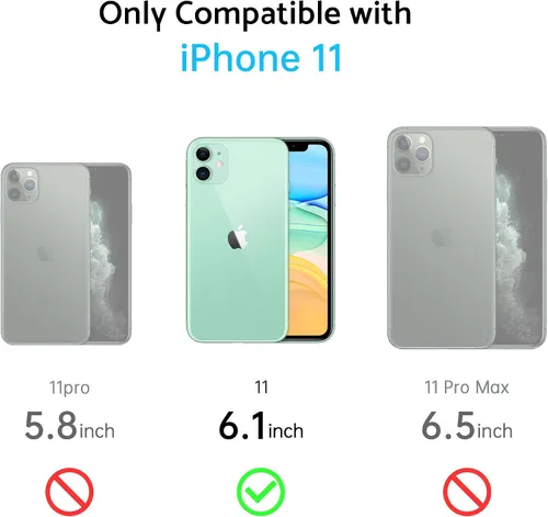 Vista 2 de Anqrp Funda negra diseñada para iPhone 11 [compatible con carga inalámbrica], [tacto sedoso] Funda delgada de silicona suave antiarañazos para Negro