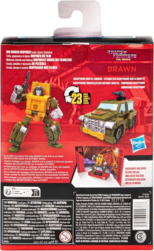Vista 5 de Transformers Toys Studio Series Deluxe The Movie 86-22 Brawn Toy 4.5 pulgadas, figura de acción para niños y niñas a partir de 8 años